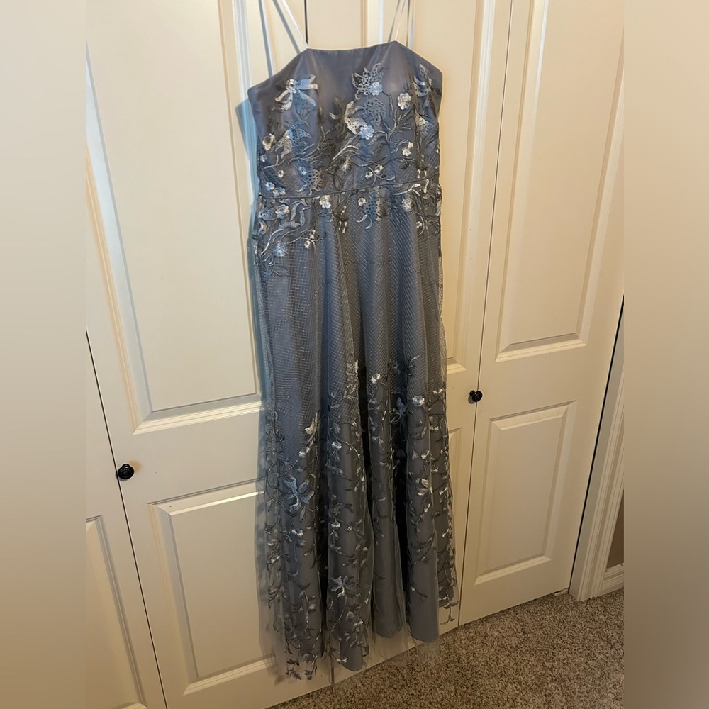Gray floral dress